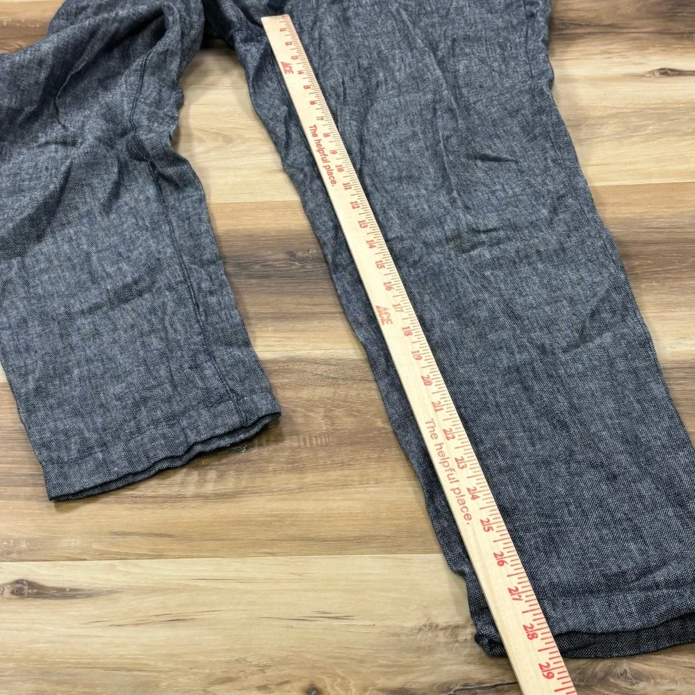 Banana Republic Pants Mens 33x30 Minimalist Linen Cotton Athletic Fit Blue